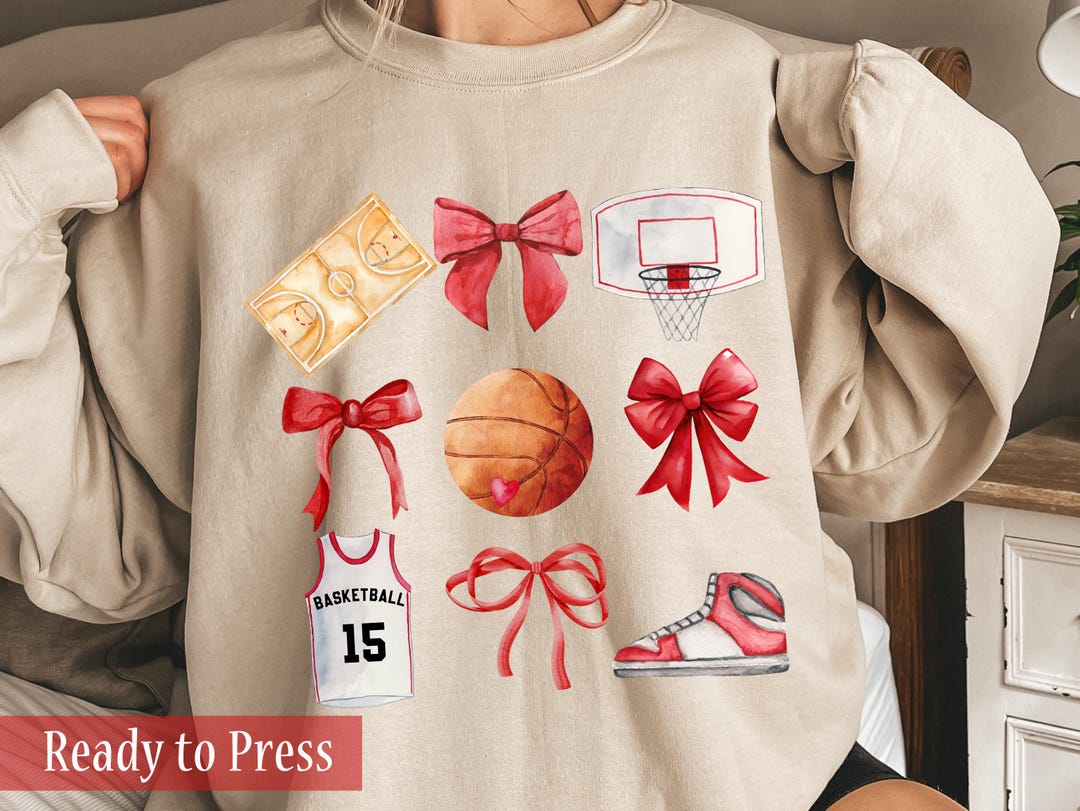 Coquette Basketball Collage Ready to Press DTF Transfers Direct to Film