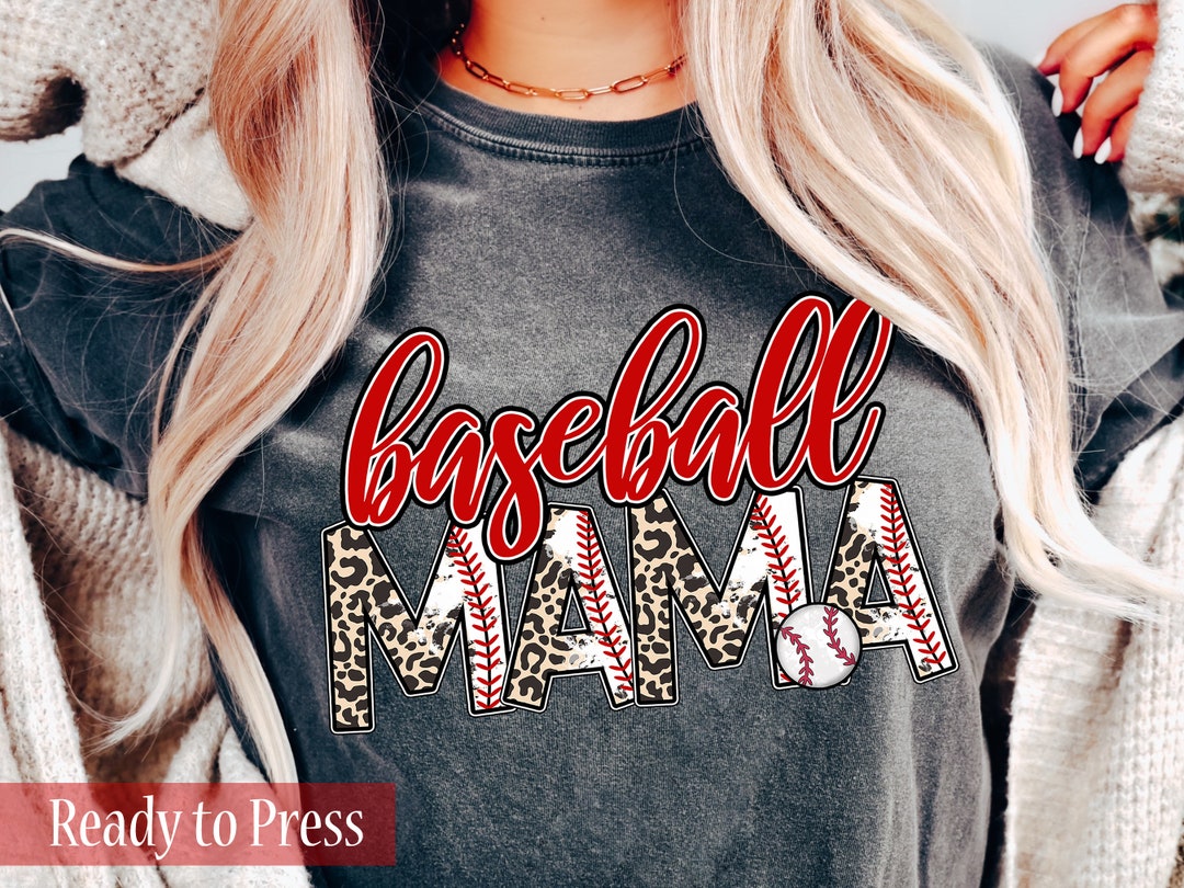 Baseball Mama Leopard - Ready to Press DTF Transfers - Direct to Film ...