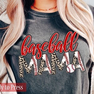 Baseball Mama Leopard - Ready to Press DTF Transfers - Direct to Film Transfers - DTF Print