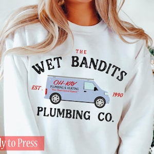 Christmas The Wet Bandits Plumbing Company  - Ready to Press DTF Transfers - Direct to Film Transfers - DTF Print
