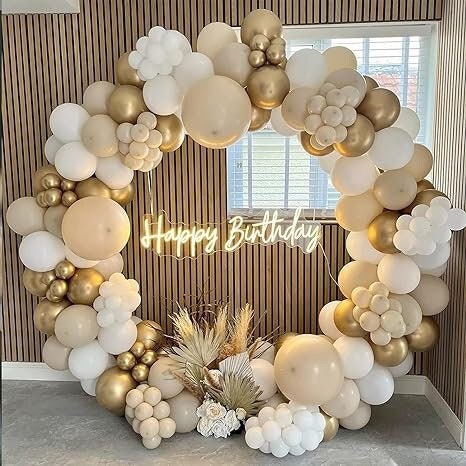 Globos de látex blanco marfil de 12 pulgadas, 62 globos blancos mate nude,  color crema beige para decoraciones de fiesta o decoración de arco de