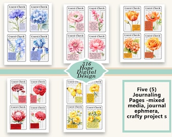 Floral Scripture Journal Cards: Christian Faith Tags (Digital Download)