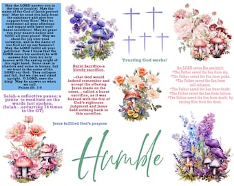 Bibel Journaling druckbare, seine Absichten, Psalm 20: 1-9 Gebet Journaling, Bibelarbeit, Schrift schreiben, Faith Art