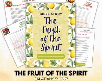 Frucht des Geistes Bibelstudie: Christliche Andacht zum Ausdrucken (PDF-Seiten)
