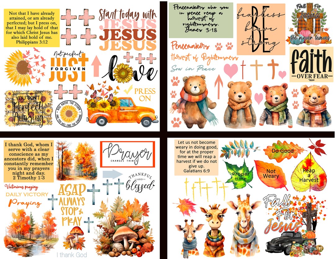 Bible Journaling Printable, Fall Set 2 of 4 Pages, Prayer Journaling ...