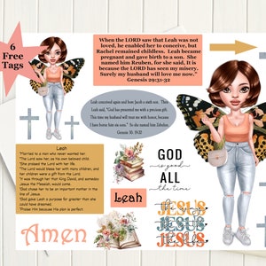 Leah Genesis Bible Journaling Printable: Christian Faith Art (PDF)