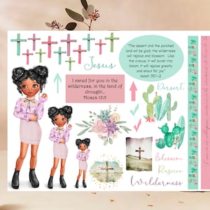 2 Pages Christian bible journaling digital printable pagers, bible journaling, bible study, Christian Digital