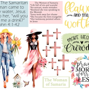 Bible journaling printable, Samaritan Woman John 4:9, Prayer Journaling, Bible Study, Christian Digital, Scripture Writing, Faith Art
