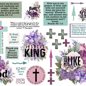 Christian Faith Bible journaling printable, Psalm 54/55 God&#39;s Might and Mercy, Prayer Journaling, Bible Study, Scripture Writing, Faith Art