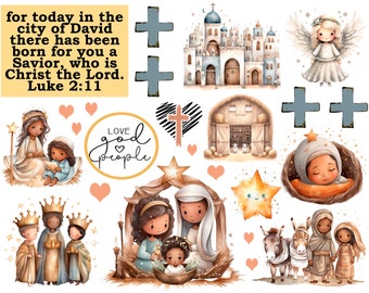 Bible journaling printable, Savior Born, Luke 2:11, Prayer Journaling, Bible Study, Christian Digital, Scripture Writing