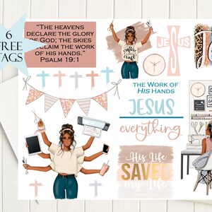 Bible journaling printable, Work of His hands, Psalm 19-1, Prayer Journaling, Bible Study, Christian Digital, Scripture Writing, Faith Art