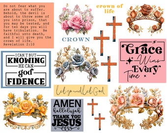 Bible journaling printable, Crown of Life, Revelation 2:10, Prayer Journaling, Bible Study, Scripture Writing, Faith Art