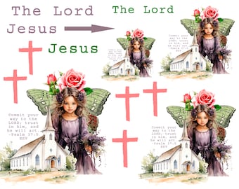 Psalm 37.5 Bible Journaling Collage Pages (Digital Download)
