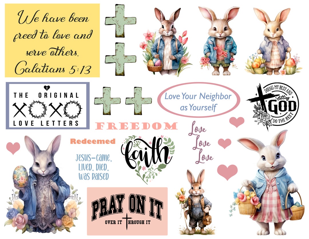Easter Christian Bible Journaling Digital Printable Page, Set Free ...