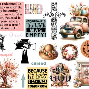 Easter Christian bible journaling digital printable pagers, Became a Curse, Galatians 3:13, bible journaling, bible study, Christian Digital