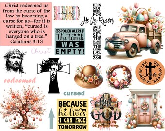 Easter Christian bible journaling digital printable pagers, Became a Curse, Galatians 3:13, bible journaling, bible study, Christian Digital