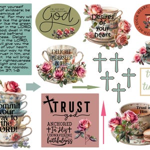 Bible journaling printable, Delight yourself in the Lord, Psalm 37:1-9, Prayer Journaling, Bible Study, Christian Digital, Scripture Writing