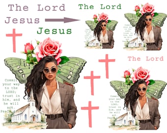 Psalm 37.5 Bible Journaling Collage Pages: Christian Digital (PDF)