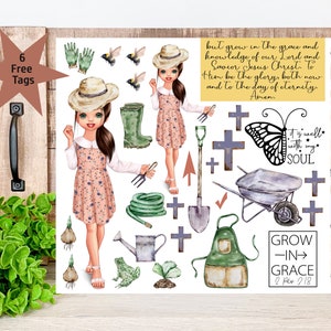 Christian bible journaling digital printable page, bible journaling, bible study, 2 Peter 3-18 Grow in Grace, Christian Digital