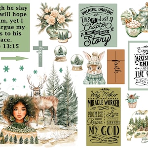 Bible journaling printable, Hope in Him, Job 13:15-1, Journaling, Bible Study, Christian Digital, Scripture Writing, Faith Art