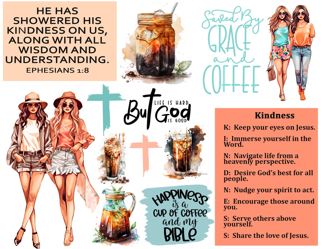 Bible Journaling Printable, Kindness Ephesians 1:8, Prayer Journaling ...