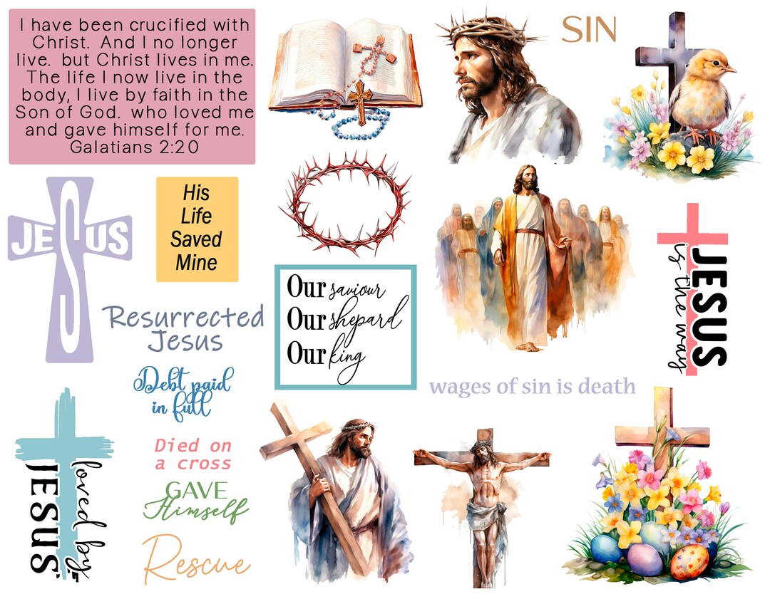 Easter Christian Bible Journaling Printable Page, Crucified With Christ ...