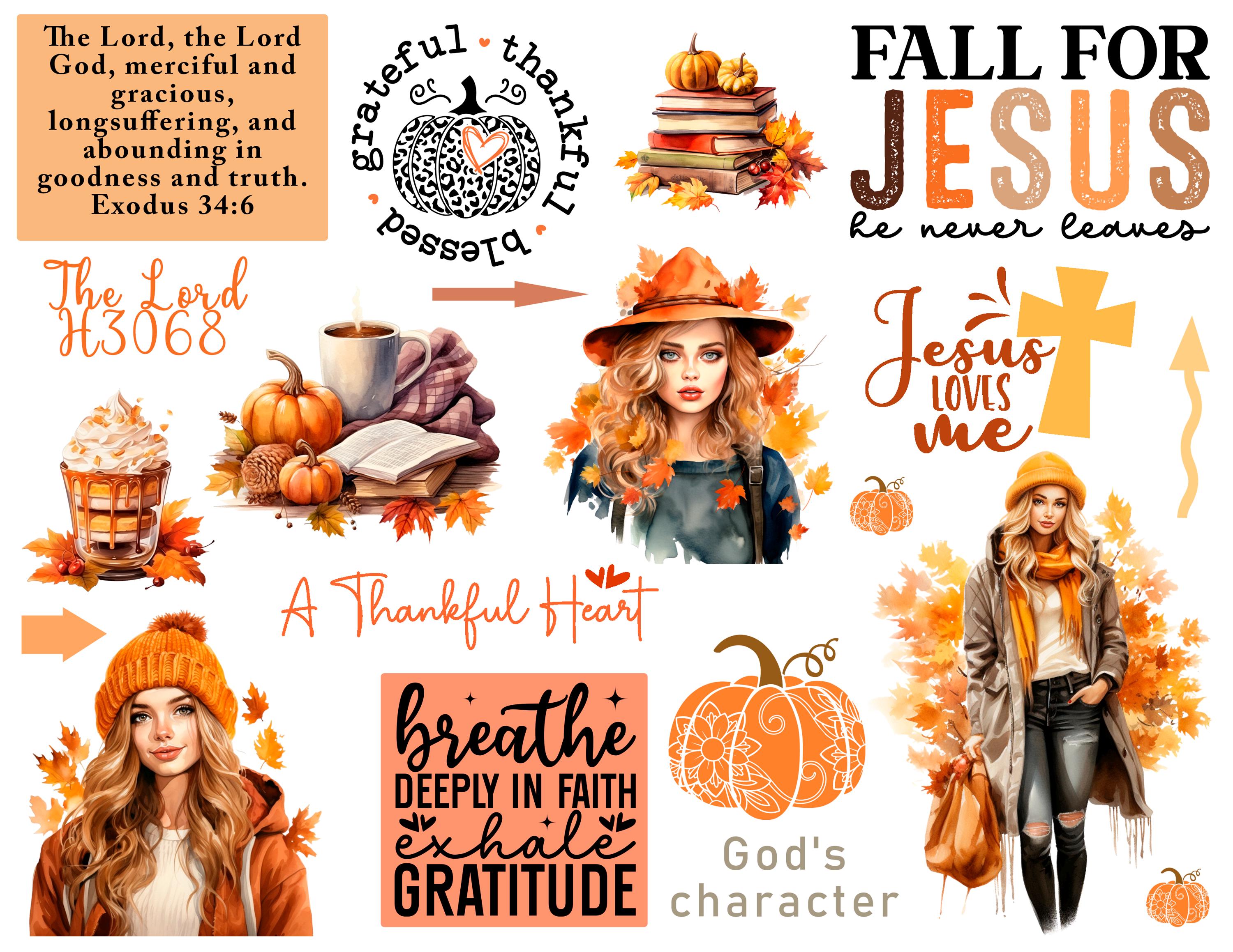 Fall Bible Journaling Printables: Christian Scripture Study (4 Pages ...