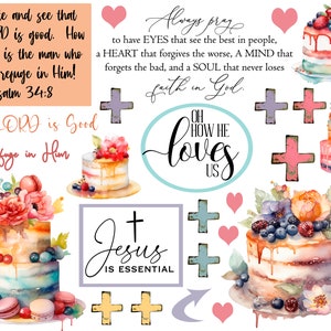 Bible journaling printable, Taste and See Psalm 34:8, Bible Journaling, Bible Study, Christian Digital, Scripture Writing, Faith Art