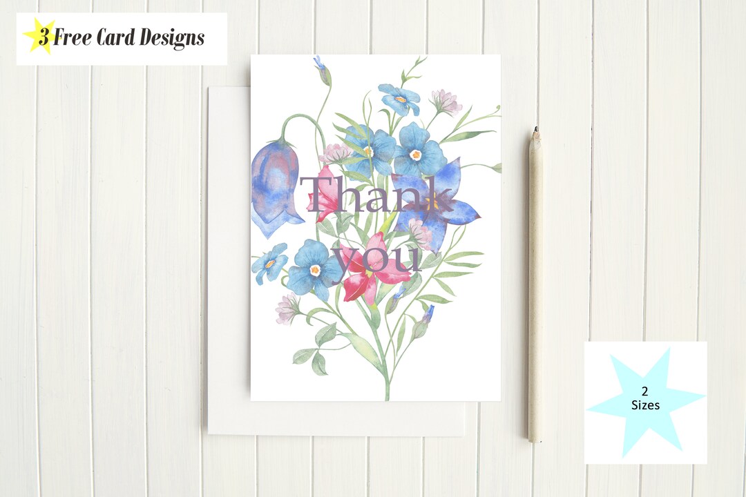 Thankyou Printable Digital Card, Thankyou PDF Card, Thankyou Digital