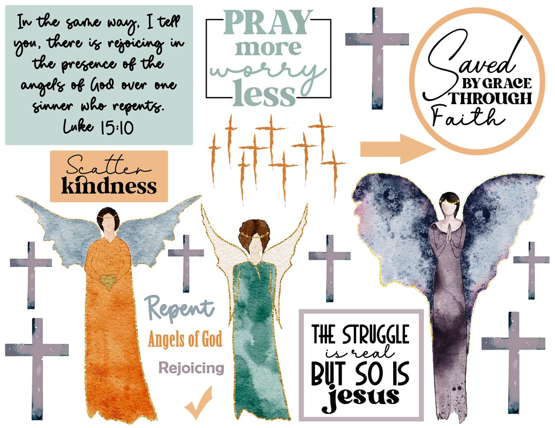 Bible Journaling Printable, Angels of God Luke 15:10, Journaling, Bible ...