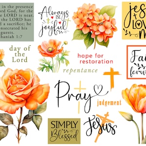 Christian Faith Bible journaling printable, Zephaniah 1:7 Day of the Lord, Prayer Journaling, Bible Study, Scripture Writing, Faith Art