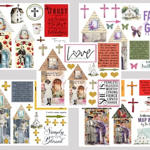 Bible Journaling Houses Printable: Christian Faith Art (PDF)