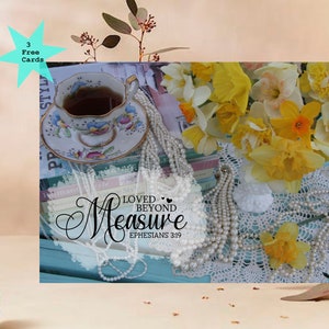 Scripture Loved Beyond Measure Digital Printable Card, Scripture Instant Download Card, PDF Scripture Card, 5x7 scriptureCard