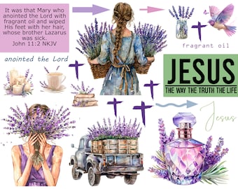 Salbung von Jesus Bibel Journaling Printable: Christlicher Glaube Kunst (PDF)