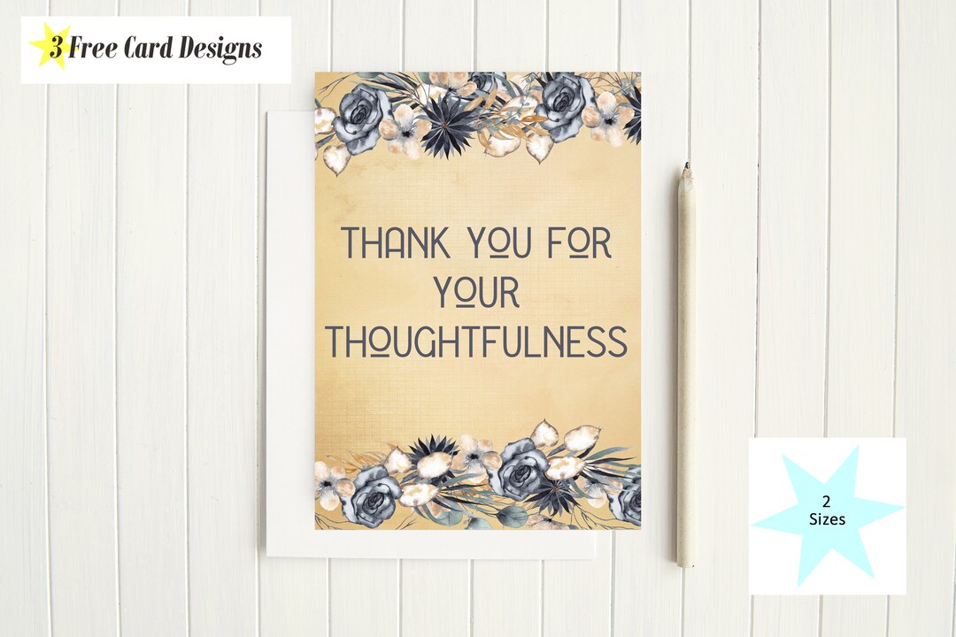 Thankyou Printable Digital Card, Thankyou PDF Card, Thankyou Digital