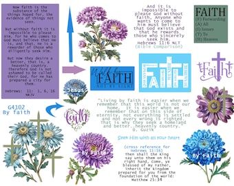 Bible journaling printable, Hebrews 11, By Faith, Christian PDF Printable
