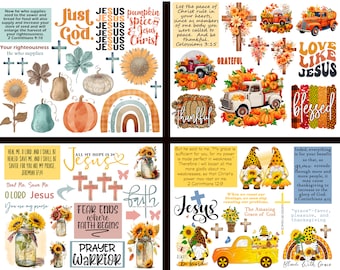 Fall Bible Journaling Print Set: Christian Scripture Art (PDF)