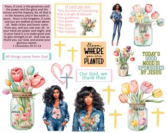 Christian Lent Bible Journaling Printable: Blessed & Thankful (PDF)