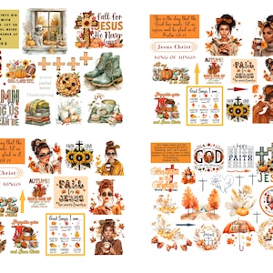 Bible journaling printable, Fall Set 8 (4 Pages), Prayer Journaling, Bible Study, Christian Digital, Scripture Writing, Faith Art