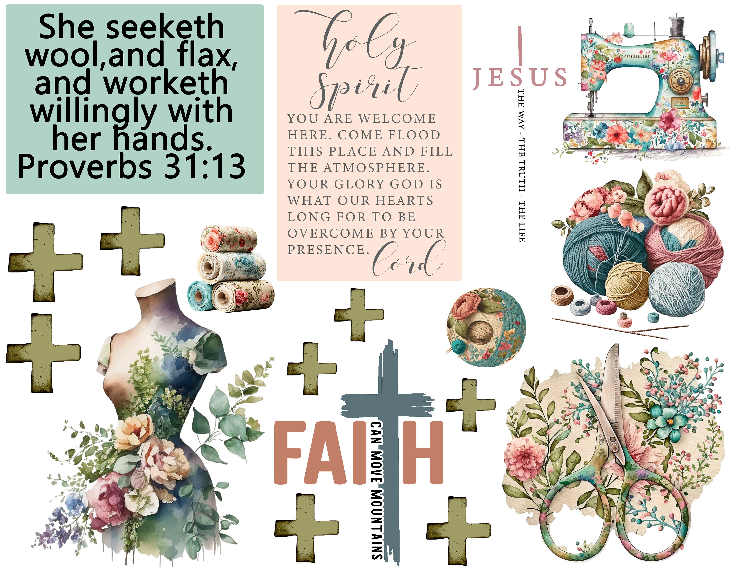 Bible journaling printable, works with her hands Proverbs 31:13, Journaling, Bible Study, Christian Digital, Scripture Writing, Faith Art