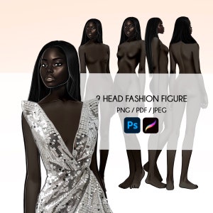 Fashion Figure Templates: Female Model Sketching (Digital Download)
