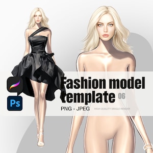 Female Figure 06 - Fashion Figure Templates - Fashion Coquis (Digital + Printing Friendly!)