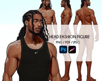 3 Fashion Male Figures - 3 Fashion Figure Templates - Fashion Coquis (Digital + Printing Friendly !)