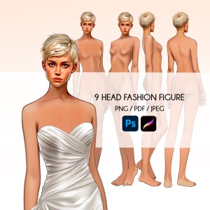 Fashion Figure Templates: Female Model Sketching (Digital Download)