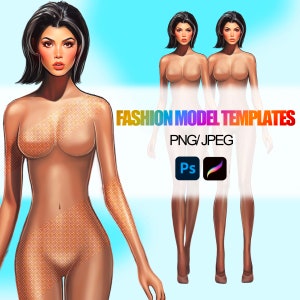 Fashion Figure Templates: Female Model Sketching (Digital Download)