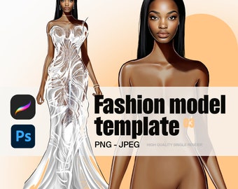 Female Figure 03 - Fashion Figure Templates - Fashion Coquis (Digital + Printing Friendly!)