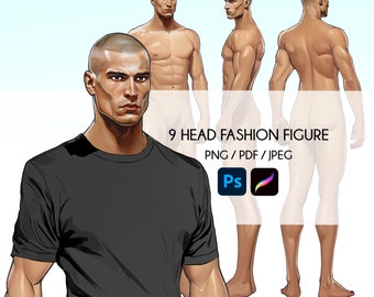 3 Fashion Male Figures - 3 Fashion Figure Templates - Fashion Coquis (Digital + Printing Friendly !)