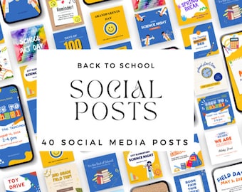 Back to School Social Media Post |PTO and PTA stories | Diy Social Media Flyer | Canva Template | Canva Flyer | Back 2 School