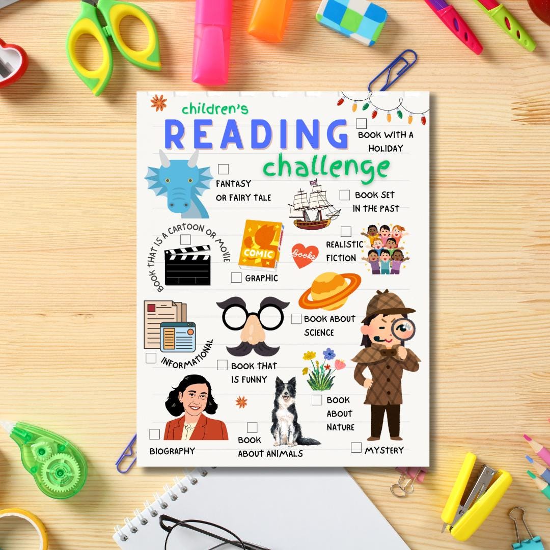 Library Handout Packet Classroom Reading Checklist Printable: Teacher Resource, Library ...