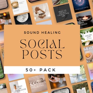Sound Healing Instagram Templates: Spiritual Social Media Posts (Canva Digital Download)